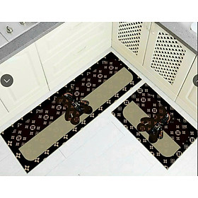 Mua Bộ 2 Tấm Thảm 3D Nhà Bếp Sang Trọng Chống Trơn Trượt - Kích Thước 120x40cm và 60x40cm