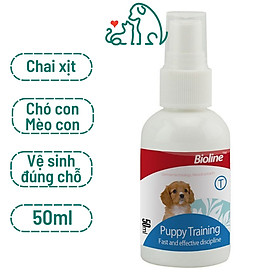 Chai xịt Bioline giúp thú cưng chó mèo vệ sinh đúng chỗ 50ml