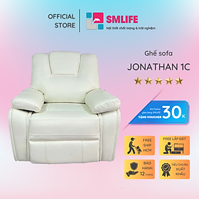 Ghế sofa đơn ngã lưng thư giãn sang trọng SMLIFE Jonathan 1C | D99 x R96 x C99cm | nâng hạ lưng ghế