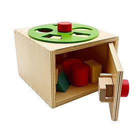 Wood Shape Sorter Cube Toys Shape Color Learning Preschool Educational Learning Toy for Kids