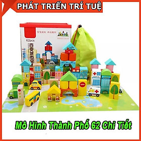 Đồ Chơi Mô Hình Lắp Ghép Thành Phố 62 Chi Tiết Cho Bé