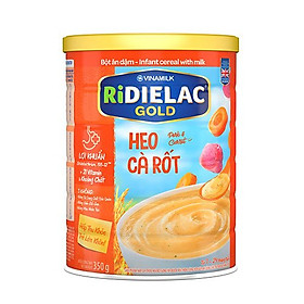 BỘT ĂN DẶM RIDIELAC GOLD HEO CÀ RỐT - HỘP THIẾC 350G