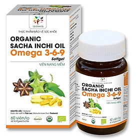 Viên nang mềm Organic Sacha Inchi Omega 3,6,9 Softgel Lọ