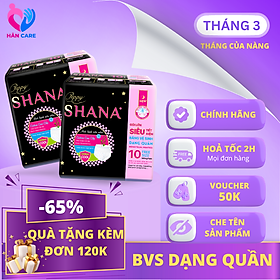 Combo 40 gói Băng Vệ Sinh Quần Peppy Shana Ngày Đêm Siêu Thấm, Freesize, Chống Tràn Tối Đa, Tiết Kiệm (80 miếng)