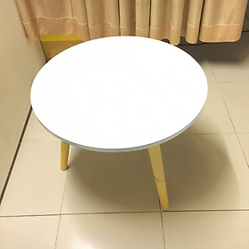 Mua Bàn trà  bàn sofa tròn trắng 60x45  bàn cafe phòng khách  bàn coffee  bàn gỗ cà phê
