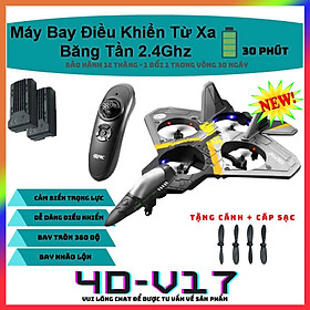 Máy bay điều khiển từ xa Bằng Xốp Siêu Bền V17 Pro, máy bay điều khiển 4D-V17 trang bị 4 Động Cơ Bay Nhào Lộn, Bay Quay Vòng Tròn Nhào Lộn 360 độ - Hàng