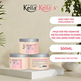 Dầu hấp tóc Collagen Kella A+ Total Hair Damaged Treament Collagen (Hũ 300ml)