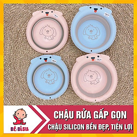 Mua Chậu rửa mặt silicon gấp gọn đa năng cho bé (33x33x8cm