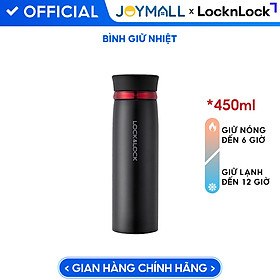 Bình Giữ Nhiệt Lock&amp;Lock Feather Light LHC4131BKR (450ml) - Đen Đỏ