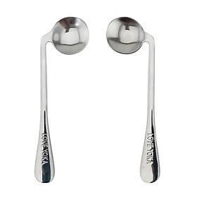 Pack Of 2x Stainless Steel Left/Right Angled Spoons For Elderly Disabled Eating