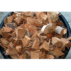 Vỏ dừa khô cắt miếng trồng lan, gói 500gr
