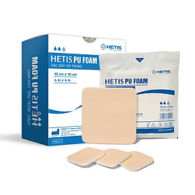 Miếng gạc xốp vô trùng HETIS PU Foam - Dòng gạc tiên tiến1 miếng