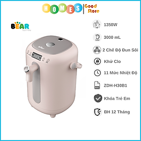 Mua Bình Thủy Điện  Bình Giữ Nhiệt Thông Minh BEAR KE-B30V1 Khử Clo Dung Tích 3L Công Suất 1350 W - Hàng Chính Hãng