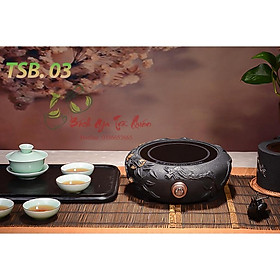 Mua Bếp Điện Hồng Ngoại Đun Ấm Tetsubin - Vỏ Đúc Gang Thủ Công - Họa Tiết Mai Báo Xuân - Công Suất 1500w