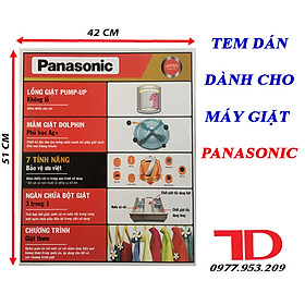 Tem dán dành cho máy giặt PANASONIC