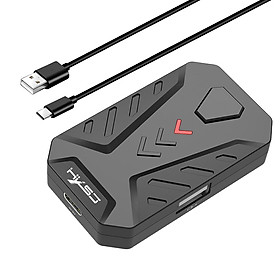 HXSJ P8 Wired Keyboard Mouse Converter Portable Mobile Game Keyboard and Mouse Adapter with 3 USB Ports for Android