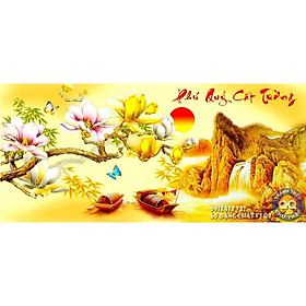 100*50CM TRANH ĐÁ PHÚ QUÝ CÁT TƯỜNG TRANH ĐÍNH ĐÁ CHƯA ĐÍNH VS347