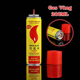 Mua Gas bơm bật lửa hột quẹt chai vàng nhỏ loại 200ml