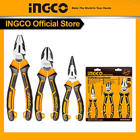 Bộ 3 kềm răng,cắt và nhọn cao cấp Ingco HKHLPS2831