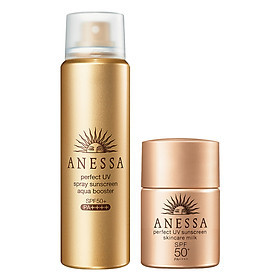Bộ Đôi Chống Nắng Hoàn Hảo ANESSA Face & Body: Spray (60g) + Gold Milk (12ml)