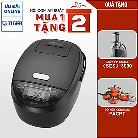 Nồi cơm cao tần áp suất Tiger JPM-H18V (1.8L) Tặng Bộ nồi nhà bếp PN FACPT và Máy ép chậm Kochstar KSESJ-3000 - Hàng Chính Hãng