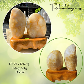 Mua Trụ đá thạch anh bông vàng NHASAN Kích năng lượng  thu hút tài lộc  phú quý