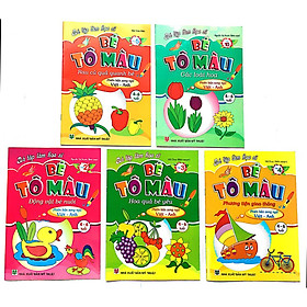 Combo 5 Cuốn Bé Tập Làm Họa Sĩ - Bé Tô Màu (Phiên Bản Song Ngữ Việt -Anh dành cho bé 4-6 tuổi)