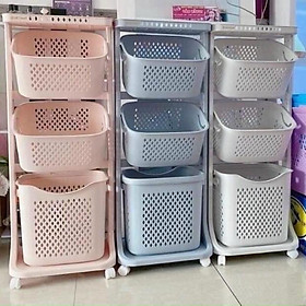 Mua Kệ giỏ đựng đồ đa năng 4 tầng có bánh xe nhựa Việt Nhật