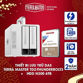 Mua Bộ Thiết bị lưu trữ DAS TerraMaster TD2 Thunderbolt 3+NAS N300 Hàng chính hãng