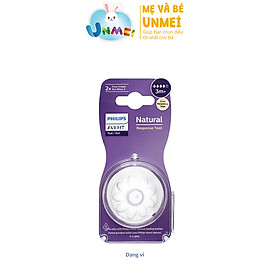 Bộ 2 núm ti Philips Avent cổ rộng size 4 (3 - 6 tháng) - Giao bao bì ngẫu nhiên