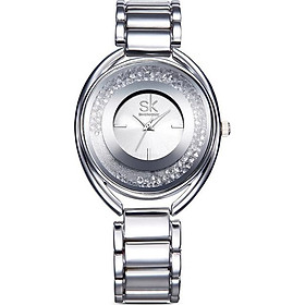 Đồng hồ nữ chính hãng Shengke Korea K0016L-Bạc