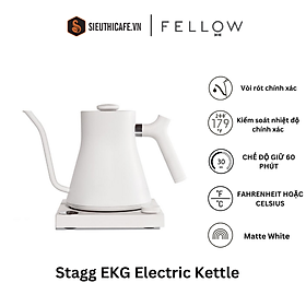 Mua Ấm rót nước điện Fellow Stagg EKG 0.9L Matte White - Stagg EKG EU  220V  F Plug   Hàng chính hãng - BH 1 năm  