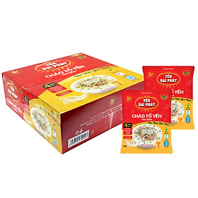Cháo Tổ Yến Thịt Bằm - Yến Đại Phát (30 gói x 50gram / Thùng) Yến thật, thịt thật, 4 gói gia vị, ăn liền, tiện lợi