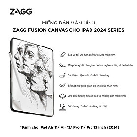 Mua Miếng dán màn hình ZAGG Fusion Canvas dành cho iPad 2024  Air 11 inch/ Pro 11 inch/Air 13 inch/Pro 13 inch  hỗ trợ tối ưu cho pencil - Hàng chính hãng