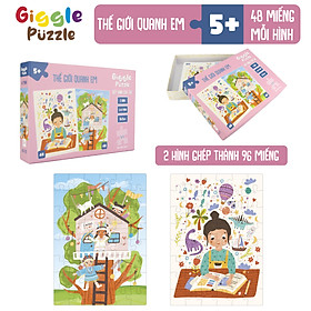 Đồ Chơi Xếp Hình Giggle Puzzle, Đồ Chơi Tư Duy Cho bé 3 - 8 Tuổi