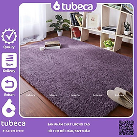 Mua Thảm Lông Cừu Trải Sàn Phòng Ngủ | Màu Xám Tím | Thảm Cao Cấp | Dày Dặn | Cực Êm | 2m  x 1m6 | TUBECA