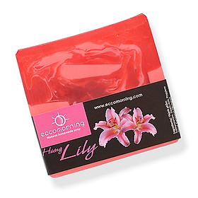 Xà Bông Thiên Nhiên Handmade eccomorning Hình Vuông Hương Hoa Ly – Lily Soap