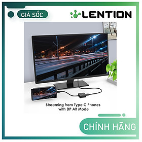 Mua Bộ chuyển đổi Type C sang Cổng DisplayPort(4K 60Hz) Lention CU208D Hàng Chính Hãng