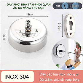 Mua Dây phơi di động thông minh thu gọn  dùng ở ban công hoặc nhà tắm  vỏ inox 304