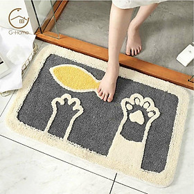 Mua Thảm chùi chân 3D siêu xinh thấm hút nước tốt mặt sau chống trơn trượt -  kt 40x60
