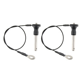 2Pack Ball Lock Quick Release Pin Fixing Pin with Wire Band Anti Rust
