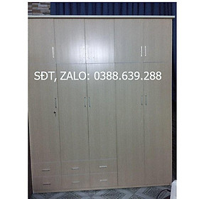 Mua Tủ nhựa 5 cánh 2 tầng vân gỗ sồi