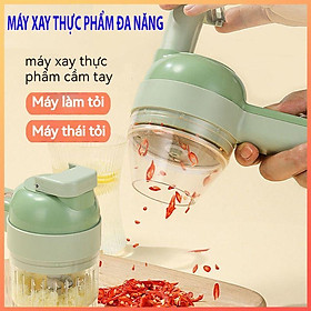 Máy Nghiền Rau Củ Quả 4 Trong 1 Bằng Điện Kèm Phụ Kiện