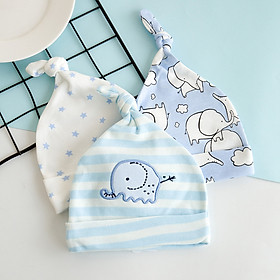 Set 3 Mũ Nón Che Thóp Cho Bé Sơ Sinh Đến 6 Tháng