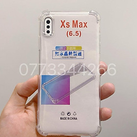Ốp lưng cho IP Xsmax - Trong suốt - Nhựa dẻo - Chống sốc - Bảo vệ điện thoại