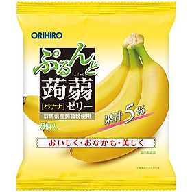 Combo 6 gói Thạch trái cây Orihiro vị Chuối 120gr