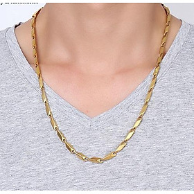 Dây chuyền nam  hỏa tiễn 3 ly mạ vàng 24k