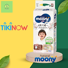 Tã/bỉm quần Moony cao cấp Natural đủ size M46/L36/XL32 Vaca Baby House