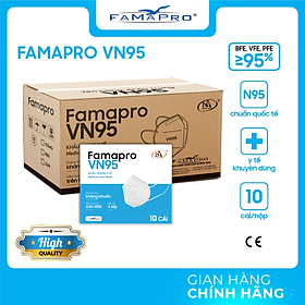 Khẩu trang y tế kháng khuẩn 4 lớp Famapro VN95