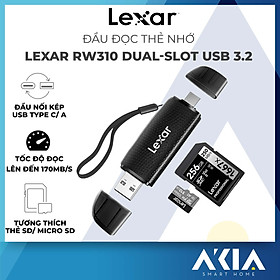 Mua Đầu đọc thẻ nhớ Lexar RW310 Dual-Slot SD / MicroSD USB 3.2 Type-C và Type-A  tốc độ đọc 170Mb/s - Hàng chính hãng BH 12 tháng